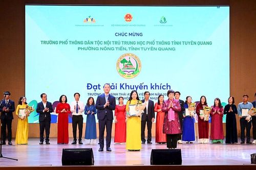 Trường Phổ thông Dân tộc nội trú THPT tỉnh đạt Giải thưởng Trường học sinh thái ASEAN Việt Nam