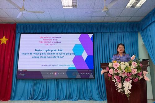 VKSND Khu vực 4, tỉnh Đồng Tháp tuyên truyền pháp luật về hụi