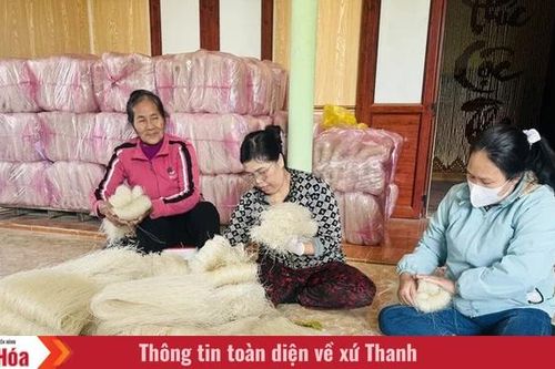Mùa tết của làng nghề miến gạo Thăng Long