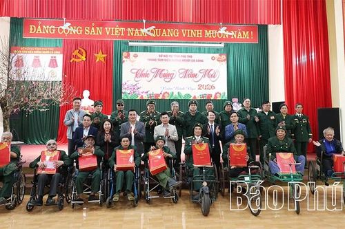 Thăm, chúc Tết tại Trung tâm Điều dưỡng người có công tỉnh
