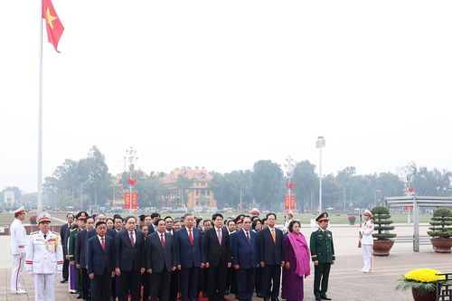 Lãnh đạo Đảng, Nhà nước viếng Chủ tịch Hồ Chí Minh nhân 96 năm Ngày thành lập Đảng