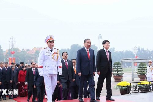 96 năm Ngày thành lập Đảng: Lãnh đạo Đảng, Nhà nước viếng Chủ tịch Hồ Chí Minh