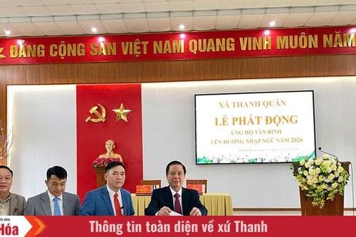Xã Thanh Quân phát động ủng hộ 'Sổ tiết kiệm', trao quà động viên tân binh nhập ngũ năm 2026