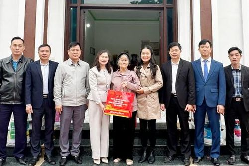 Phó Chủ tịch HĐND tỉnh Lâm Thị Hương Thành tặng quà Tết tại xã Hiệp Hòa và Hợp Thịnh