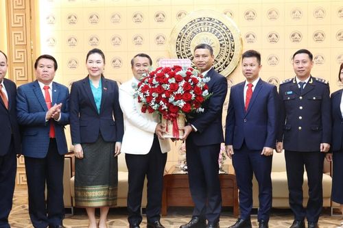 Lãnh đạo tỉnh Savannakhet (Lào) chúc Tết cổ truyền tại Đà Nẵng