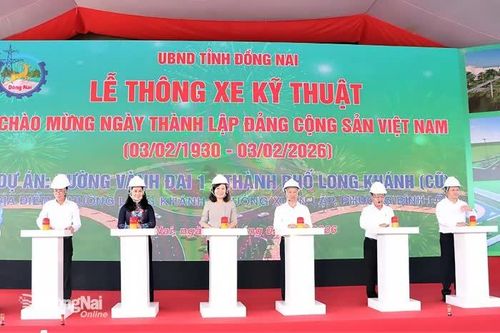 Đường Vành đai 1 Long Khánh chính thức thông xe kỹ thuật