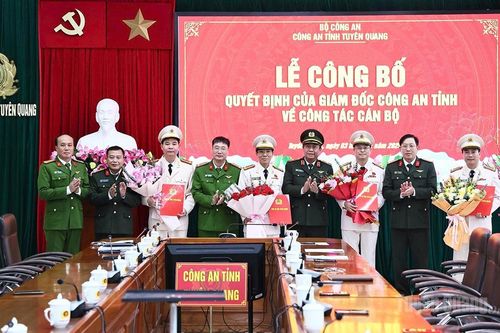 Công an tỉnh Tuyên Quang điều động lãnh đạo 4 đơn vị cấp phòng