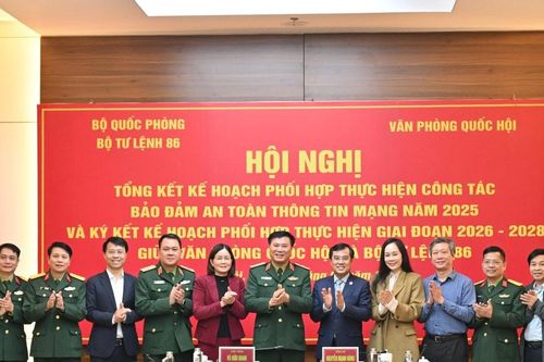 Văn phòng Quốc hội và Bộ tư lệnh 86 ký kế hoạch phối hợp bảo đảm an ninh thông tin mạng