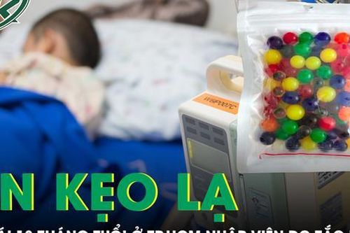 Ăn kẹo lạ, bé gái 18 tháng tuổi ở TP.HCM nhập viện do tắc ruột
