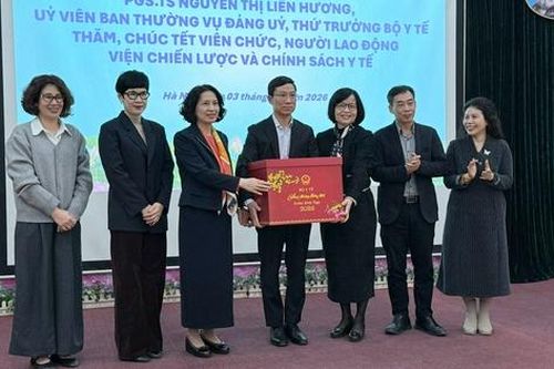 Thứ trưởng Nguyễn Thị Liên Hương chúc Tết Viện Chiến lược và Chính sách y tế