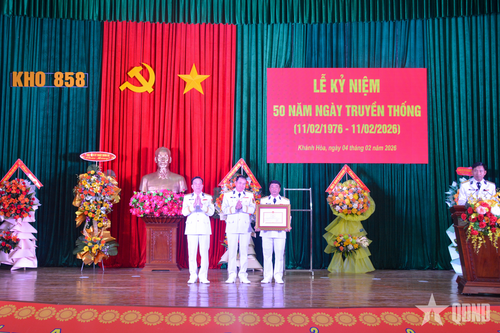 Kho 858 Hải quân kỷ niệm 50 năm Ngày truyền thống