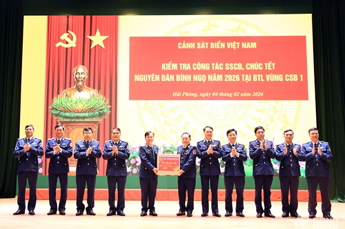 Vùng Cảnh sát biển 1 bảo đảm trực sẵn sàng chiến đấu, đón Tết Nguyên đán an toàn