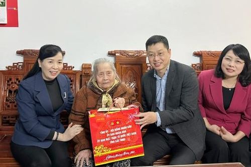 Phó Bí thư Tỉnh ủy Trần Huy Phương tặng quà Tết tại xã Lạng Giang