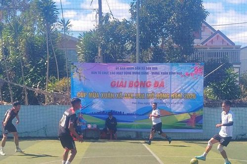 14 đội tham gia Giải bóng đá Cúp mùa xuân xã Đak Đoa mở rộng 2026