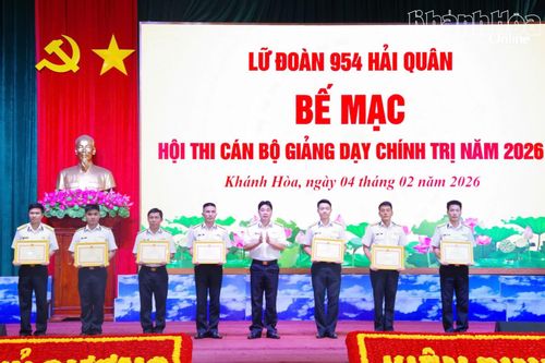 Lữ đoàn 954 bế mạc hội thi cán bộ giảng dạy chính trị giỏi năm 2026
