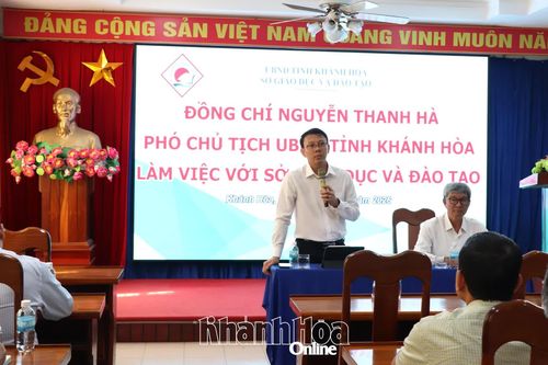 Phó Chủ tịch UBND tỉnh Nguyễn Thanh Hà làm việc với Sở Giáo dục và Đào tạo