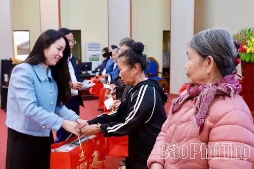 Hội Doanh nhân trẻ tỉnh trao quà 'Tết nhân ái 2026' tại xã Xuân Lũng