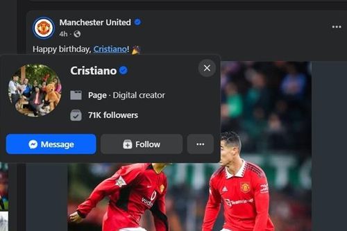 MU chúc mừng sinh nhật Ronaldo nhưng 'nhầm' người