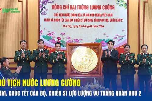 Chủ tịch nước Lương Cường thăm, chúc Tết cán bộ, chiến sĩ Lực lượng vũ trang Quân khu 2