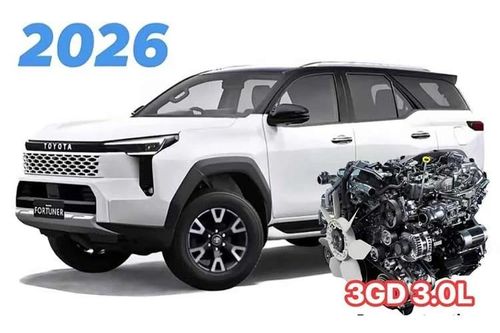 Toyota Fortuner 2026 sẽ dùng động cơ diesel 3.0L hoàn toàn mới?