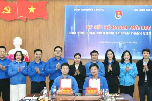 Đoàn Thanh niên Chính phủ và Tỉnh Đoàn Ninh Bình ký kết phối hợp hoạt động