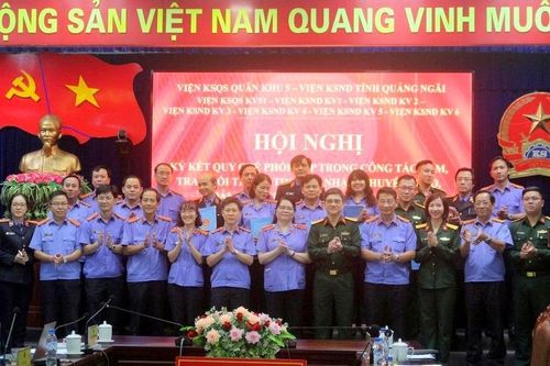 VKSND tỉnh Quảng Ngãi và VKSQS khu vực 51 ký kết quy chế phối hợp