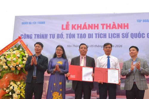 Khánh thành công trình tu bổ, tôn tạo Di tích lịch sử Quốc gia Đền Cả, xã Yên Thành