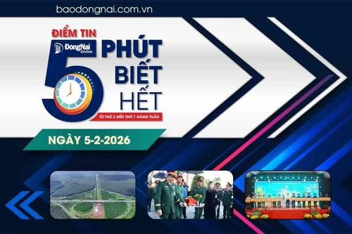 Điểm tin '5 phút biết hết' sáng 5-2: Bộ Xây dựng yêu cầu nghiệm thu, bảo đảm điều kiện đưa hơn 18km cao tốc Biên Hòa - Vũng Tàu khai thác trước Tết
