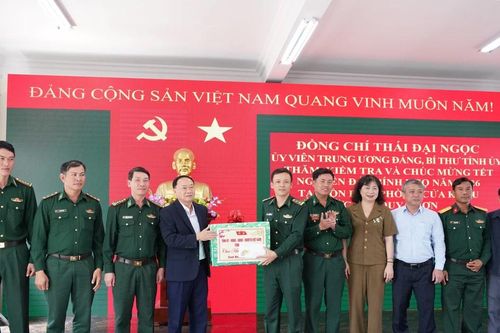 Bí thư Tỉnh ủy Thái Đại Ngọc thăm, chúc Tết các đơn vị lực lượng vũ trang