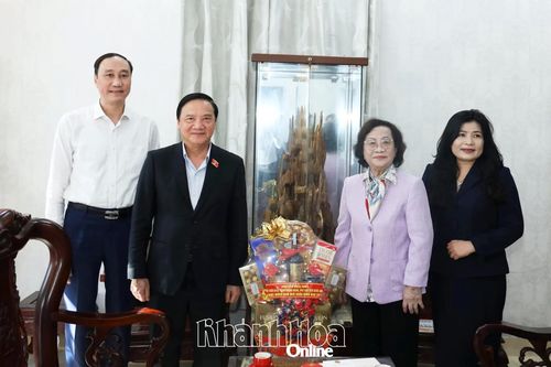Phó Chủ tịch Quốc hội Nguyễn Khắc Định thăm, tặng quà Tết cho người có công, lão thành cách mạng tại Khánh Hòa