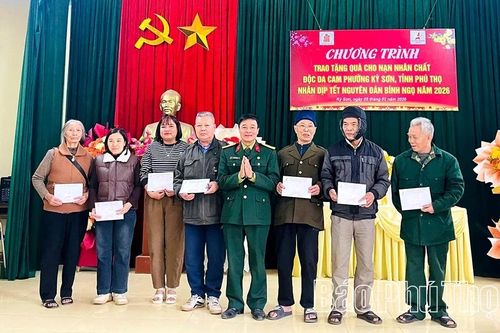 Trao 50 suất quà Tết tặng nạn nhân chất độc da cam tại phường Kỳ Sơn
