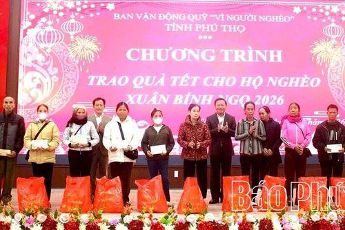 Phó Chủ tịch UBND tỉnh Phan Trọng Tấn trao quà Tết tại phường Tân Hòa