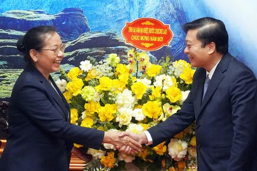 Đồng chí Chủ tịch UBND tỉnh tiếp các đoàn đại biểu thăm và chúc Tết tỉnh Quảng Trị