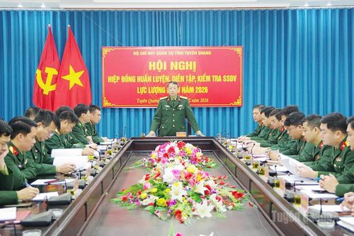 Bộ CHQS tỉnh hiệp đồng huấn luyện diễn tập sẵn sàng động viên Quân nhân dự bị năm 2026