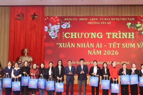 Phường Yên Sở lan tỏa 'Xuân Nhân ái - Tết Sum vầy' đến các hoàn cảnh khó khăn