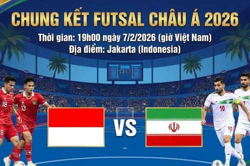 Lịch thi đấu chung kết Futsal châu Á 2026: Indonesia mơ kỳ tích trước Iran