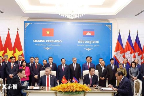 Lễ ký các văn kiện hợp tác giữa hai nước Việt Nam-Campuchia