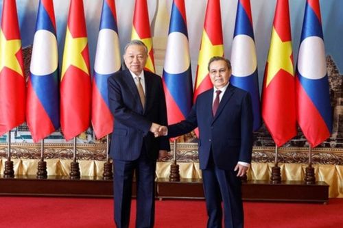Tổng Bí thư Tô Lâm hội kiến Chủ tịch Quốc hội Lào Saysomphone Phomvihane