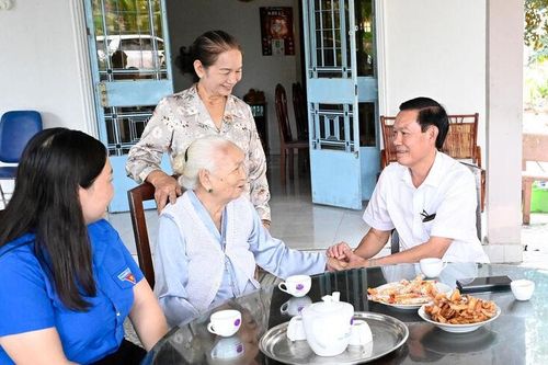 Trưởng ban Nội chính Tỉnh ủy An Giang Nguyễn Văn Sạch chúc tết các xã Vĩnh Thuận, Vĩnh Bình, U Minh Thượng