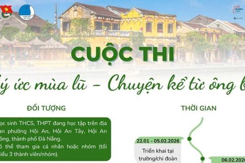 Phát động cuộc thi 'Ký ức mùa lũ - Chuyện kể từ ông bà' tại Hội An