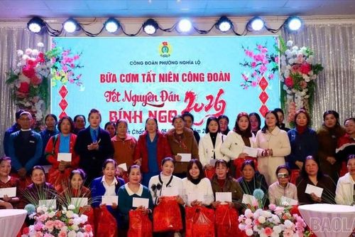 Công đoàn phường Nghĩa Lộ tổ chức 'Bữa cơm Công đoàn' Tết Bính Ngọ 2026
