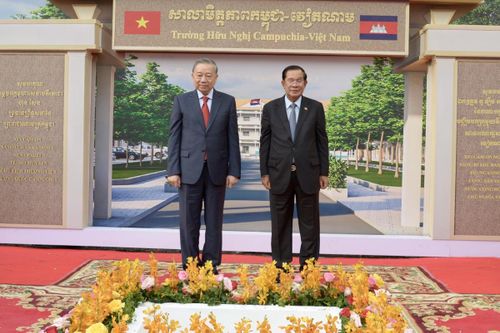 Tổng Bí thư Tô Lâm dự lễ khởi công Trường Hữu nghị Campuchia - Việt Nam
