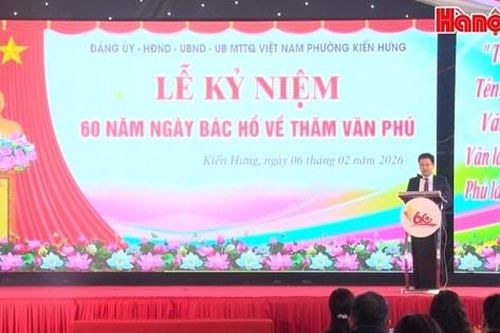 Phường Kiến Hưng long trọng kỷ niệm 60 năm Ngày Bác Hồ về thăm Văn Phú