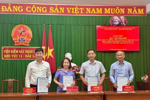 Ký quy chế phối hợp phòng, chống tội phạm, vi phạm pháp luật, tham nhũng, lãng phí