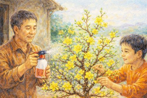 Phía núi có nhành xuân