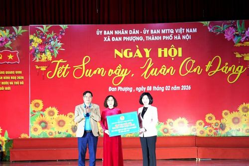 Chủ tịch HĐND TP Phùng Thị Hồng Hà dự Ngày hội 'Tết sum vầy – Xuân ơn Đảng' xã Đan Phượng