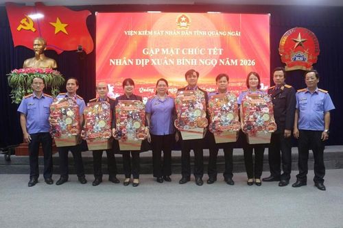 VKSND tỉnh Quảng Ngãi thăm, tặng quà Tết cán bộ hưu trí và các VKSND khu vực