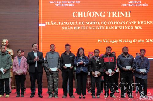 Đoàn đại biểu Quốc hội tỉnh tặng quà tết hộ nghèo, hộ có hoàn cảnh khó khăn