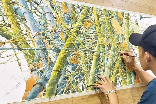 Giữ bóng tre trong hội họa