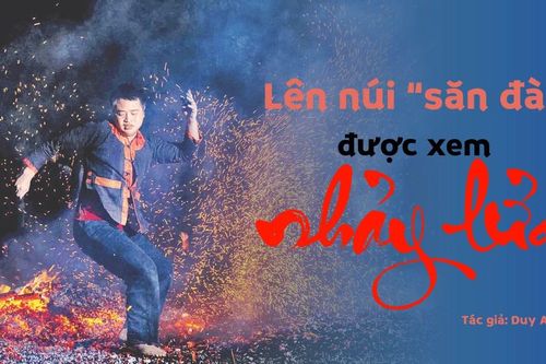 Lên núi 'săn đào' được xem nhảy lửa